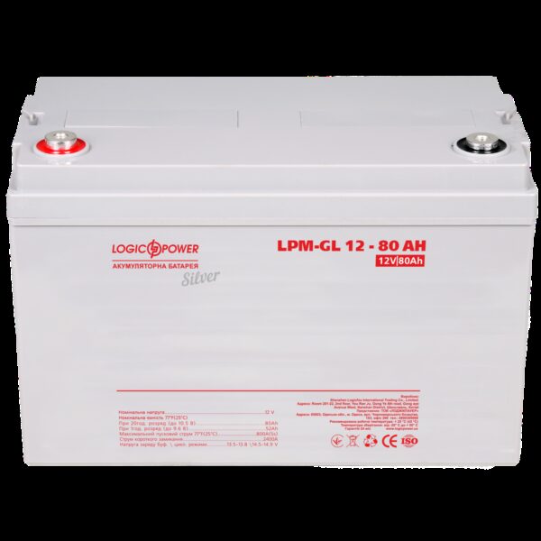 Аккумулятор гелевый LP-GL 12V - 80 Ah Silver