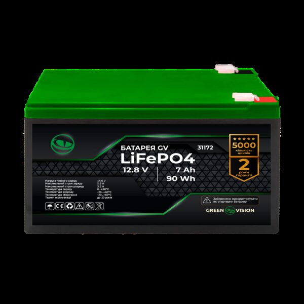 Аккумулятор GV LiFePО4 12,8V - 7Ah (90Wh)