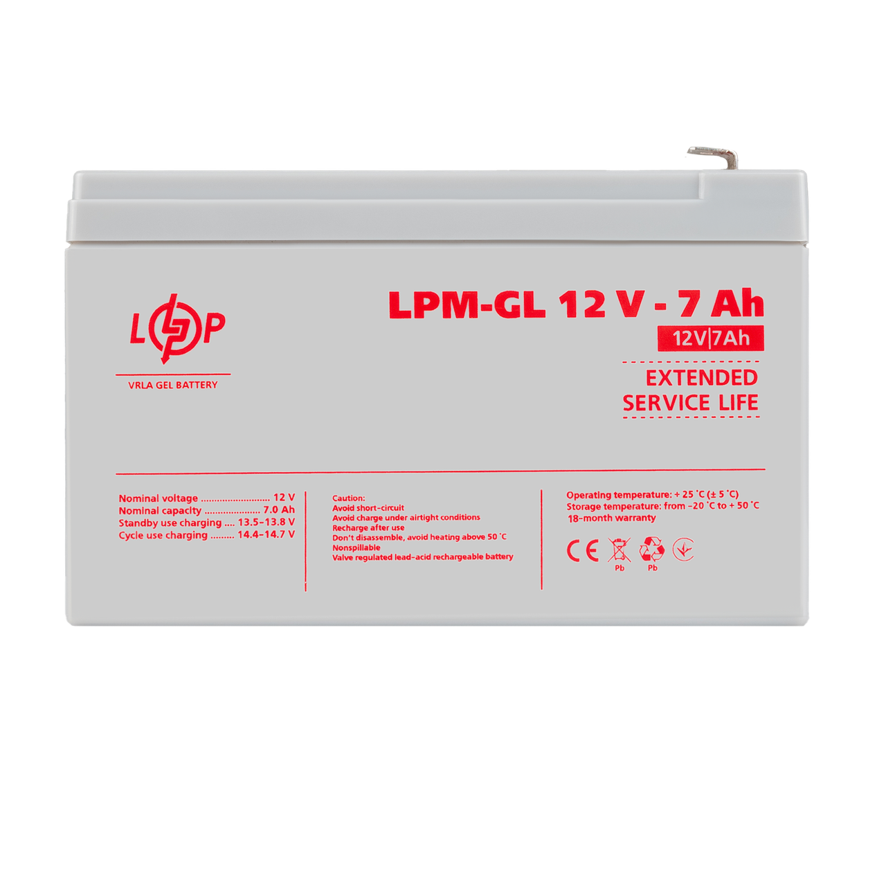 Аккумулятор гелевый LPM-GL 12V - 7 Ah 1 Аккумулятор гелевый LPM-GL 12V - 7 Ah
