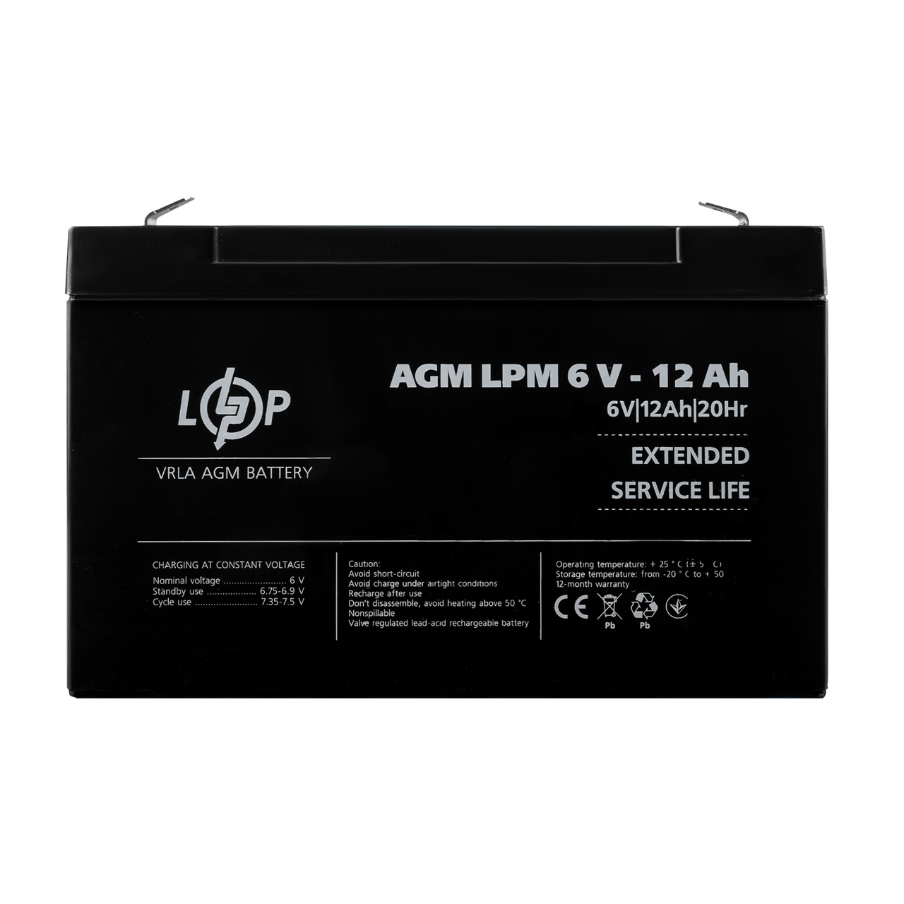 Аккумулятор AGM LPM 6V - 12 Ah 1 Аккумулятор AGM LPM 6V - 12 Ah