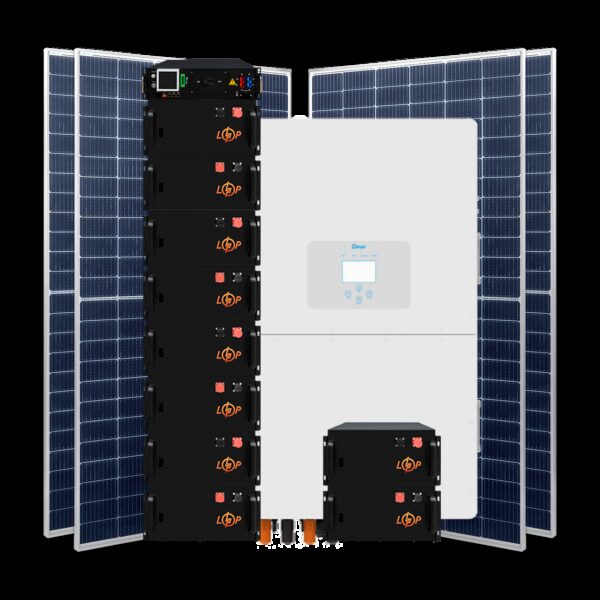 Гибридная станция 50 квт (3ф.) с LiFePO4 на 51 кВт (двусторонние панели)