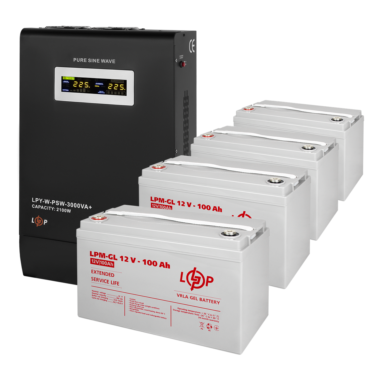 Комплект резервного питания LP (LogicPower) ИБП + гелевая батарея (UPS W3000 + АКБ GL 4800W) 1 Комплект резервного питания LP (LogicPower) ИБП + гелевая батарея (UPS W3000 + АКБ GL 4800W)