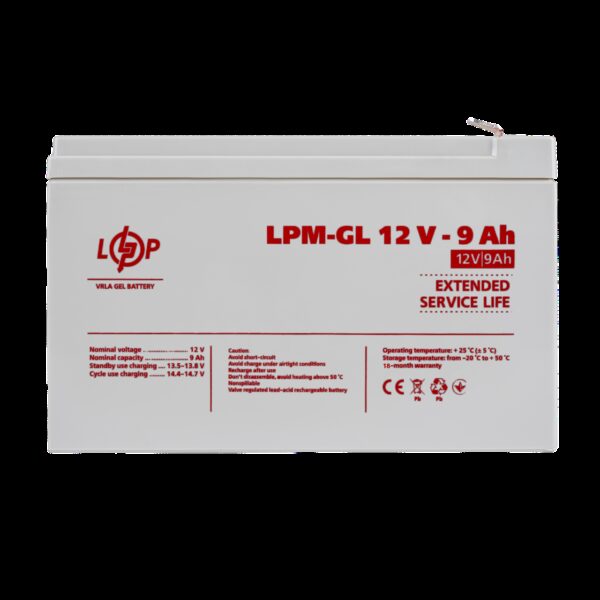 Аккумулятор гелевый LPM-GL 12V - 9 Ah