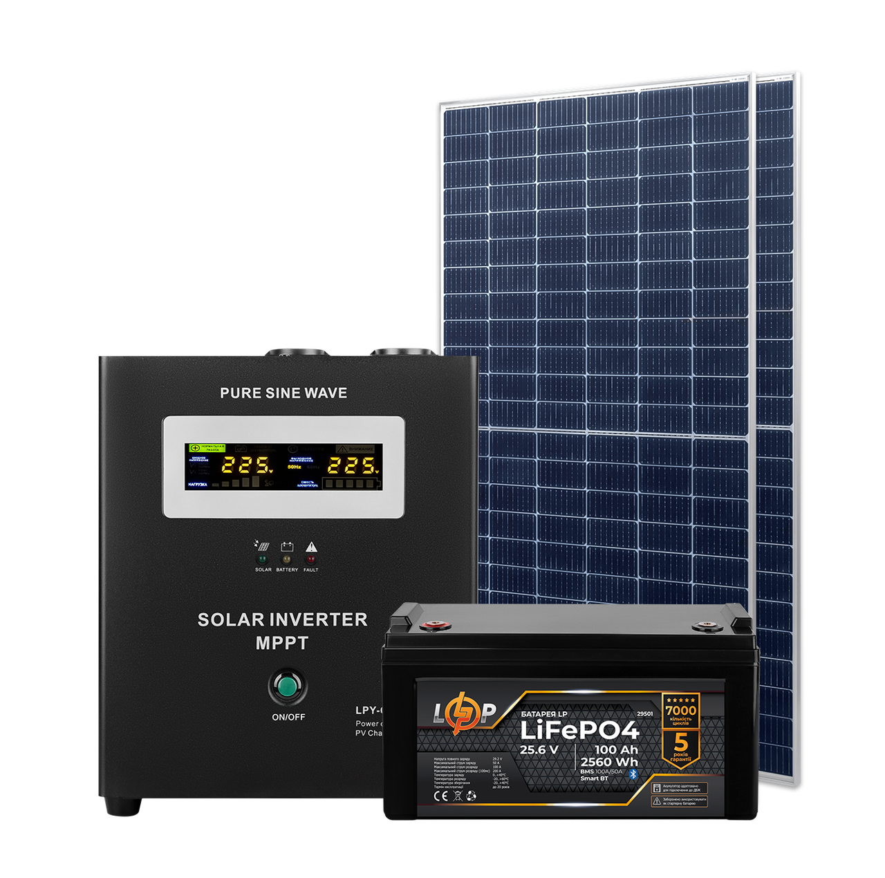 Комплект СЭС 1kW АКБ 1.2kWh (литий)100 Ah Премиум 1 Комплект СЭС 1kW АКБ 1.2kWh (литий)100 Ah Премиум