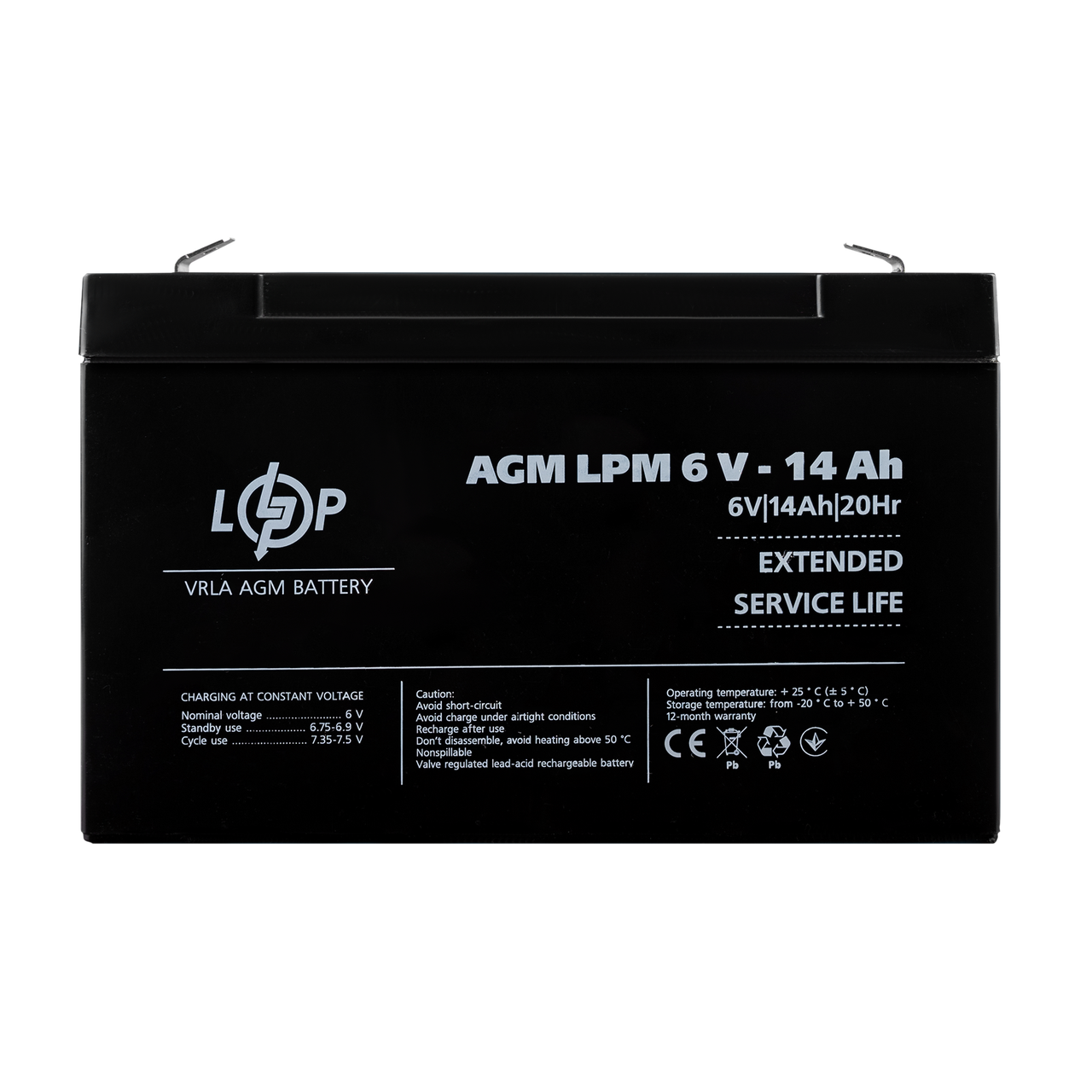 Аккумулятор AGM LPM 6V - 14 Ah 1 Аккумулятор AGM LPM 6V - 14 Ah