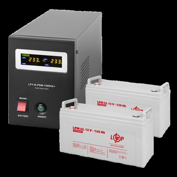 Комплект резервного питания LP (LogicPower) ИБП + гелевая батарея (UPS B1500 + АКБ GL 2880W)