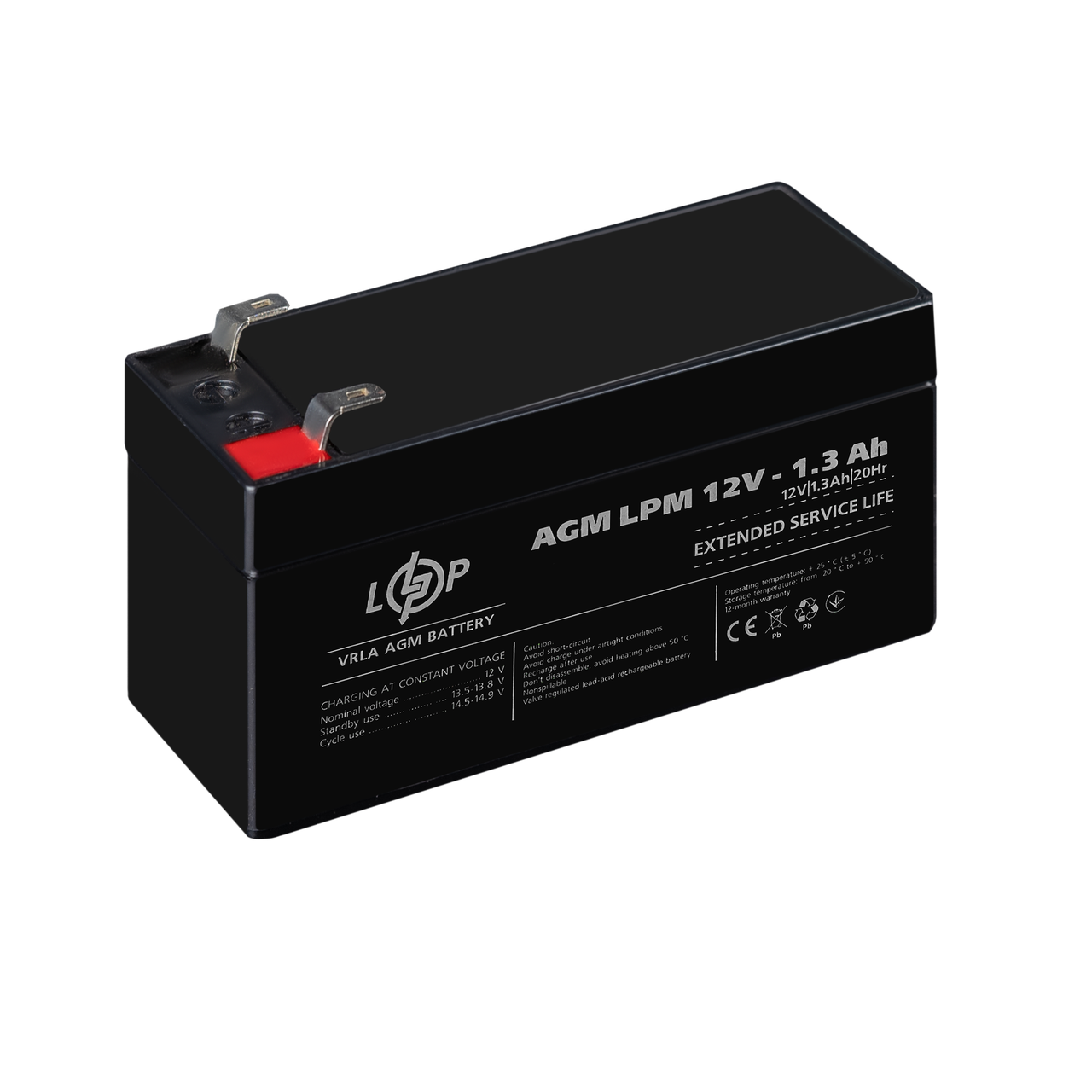 Аккумулятор AGM LPM 12V - 1.3 Ah 1 Аккумулятор AGM LPM 12V - 1.3 Ah