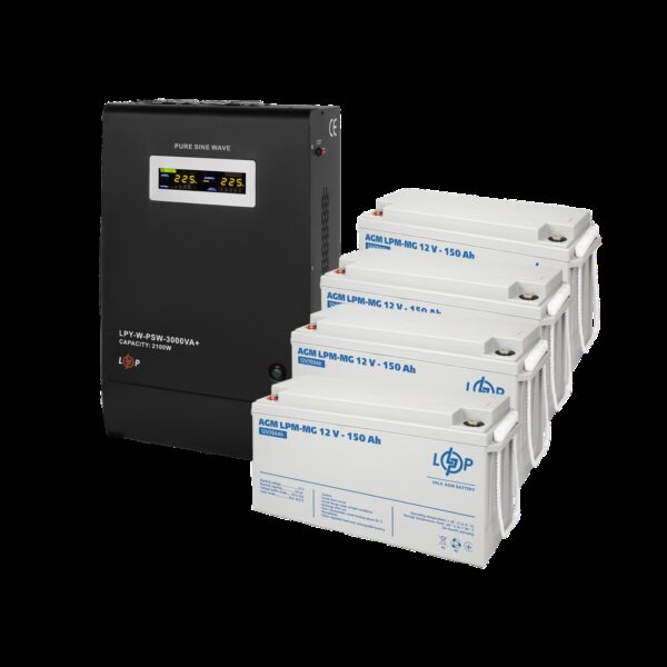 Комплект резервного питания LP (LogicPower) ИБП + мультигелевая батарея (UPS W3000 + АКБ MG 7200Wh)