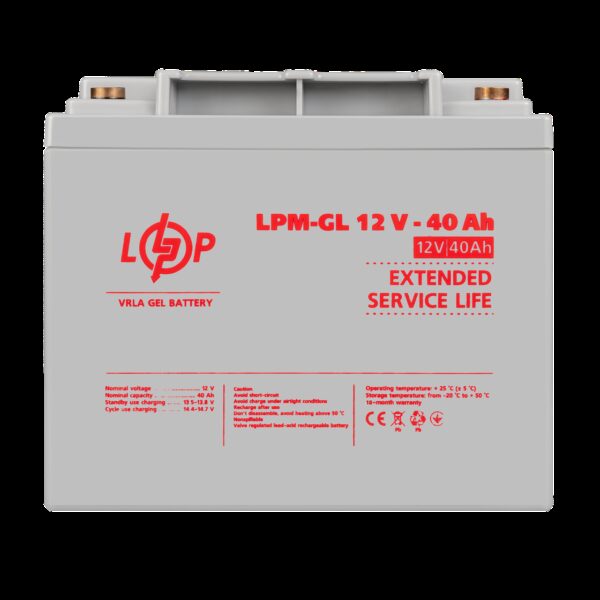 Аккумулятор гелевый LPM-GL 12V - 40 Ah