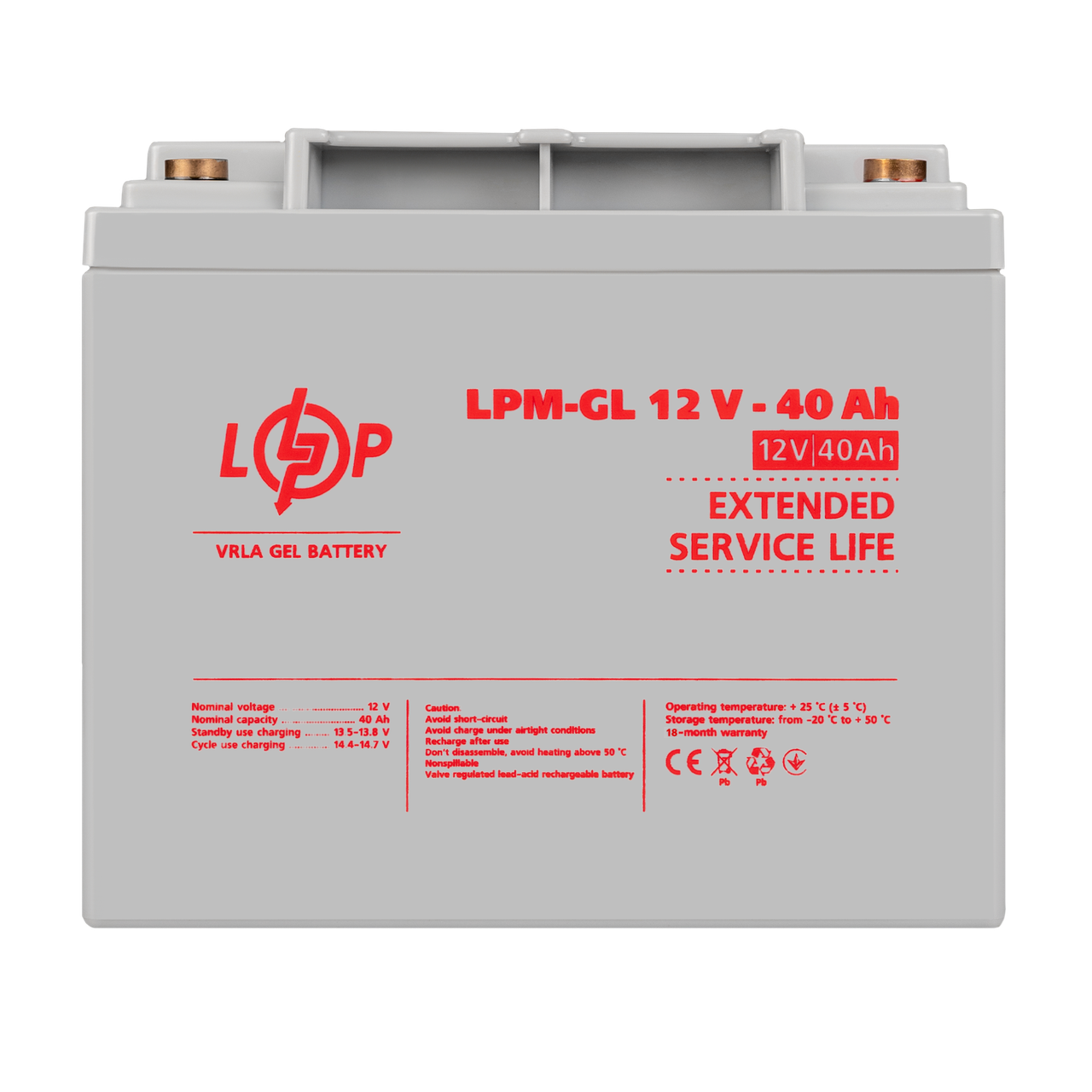 Аккумулятор гелевый LPM-GL 12V - 40 Ah 1 Аккумулятор гелевый LPM-GL 12V - 40 Ah