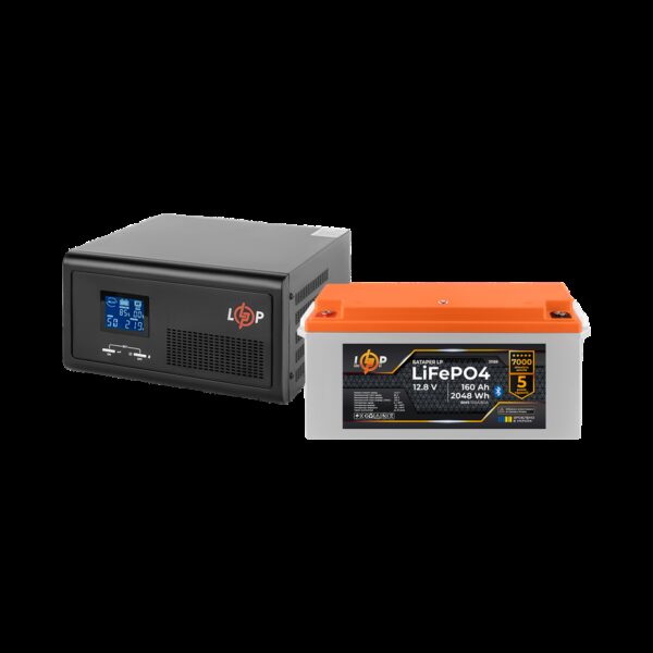 Комплект резервного питания LP(LogicPower) ИБП + литиевая (LiFePO4) батарея (UPS В1500 + АКБ LiFePO4 2048W)