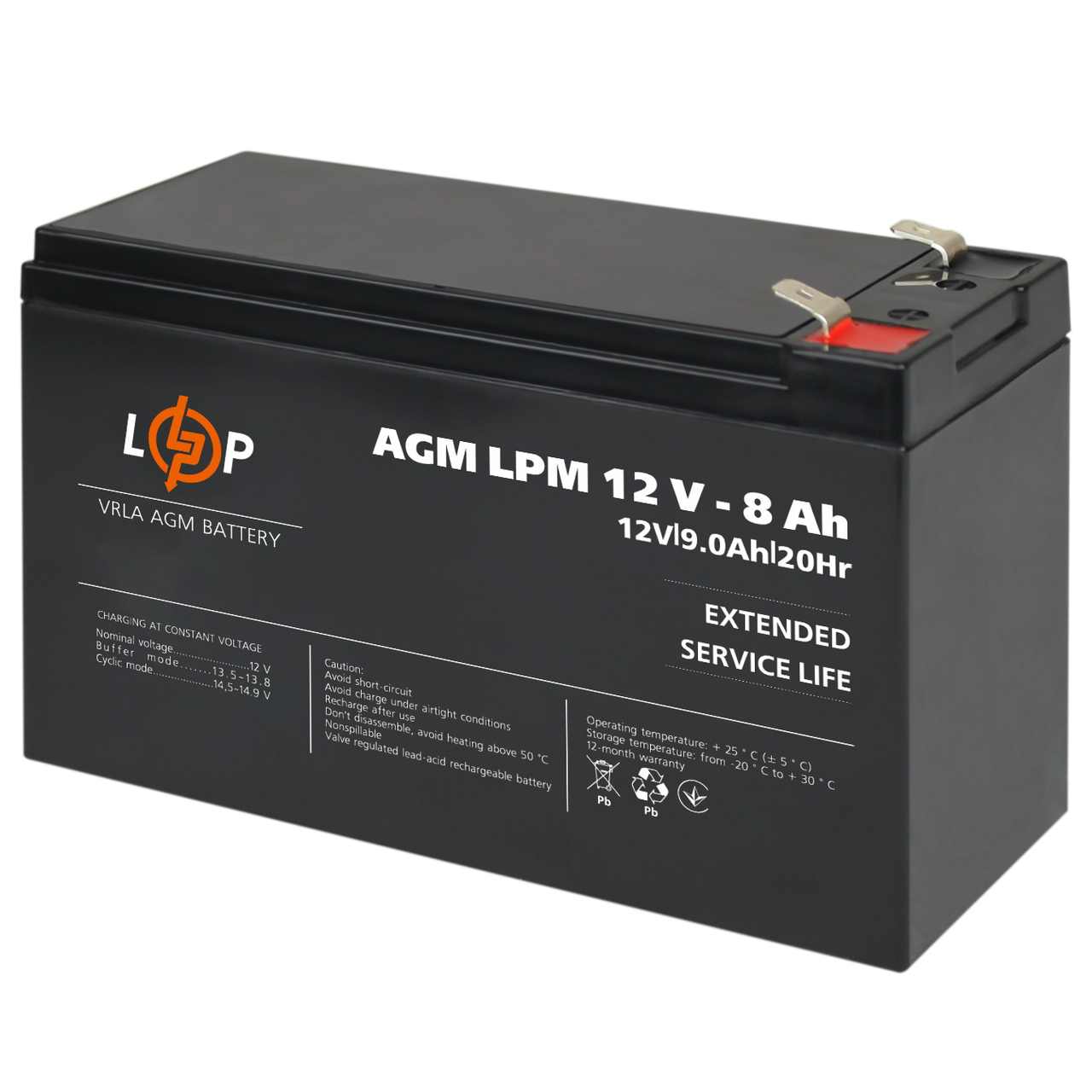 Аккумулятор AGM LPM 12V - 8 Ah 1 Аккумулятор AGM LPM 12V - 8 Ah