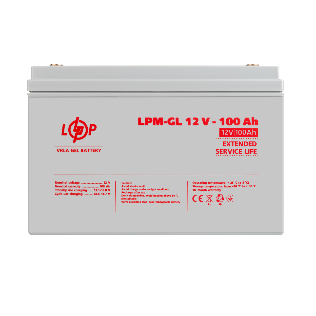 Аккумулятор гелевый LPM-GL 12V - 100 Ah 1 Аккумулятор гелевый LPM-GL 12V - 100 Ah