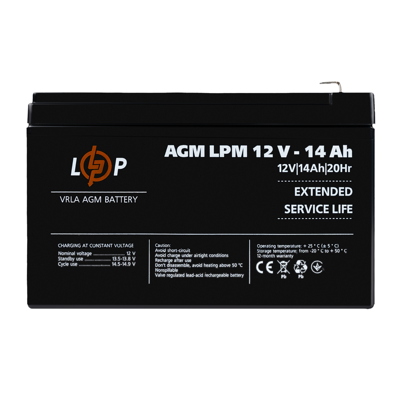 Аккумулятор AGM LPM 12V - 14 Ah 1 Аккумулятор AGM LPM 12V - 14 Ah