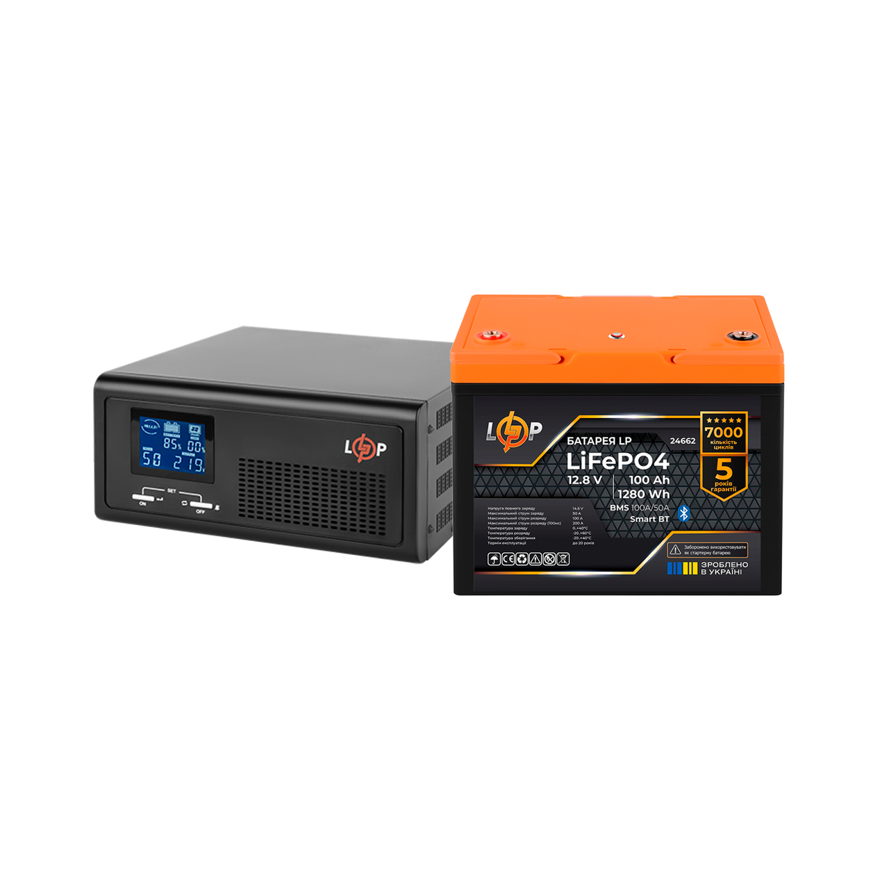 Комплект резервного живлення LP(LogicPower) ДБЖ + літієва (LiFePO4) батарея (UPS В1000 + АКБ LiFePO4 1280W) 1 Комплект резервного живлення LP(LogicPower) ДБЖ + літієва (LiFePO4) батарея (UPS В1000 + АКБ LiFePO4 1280W)