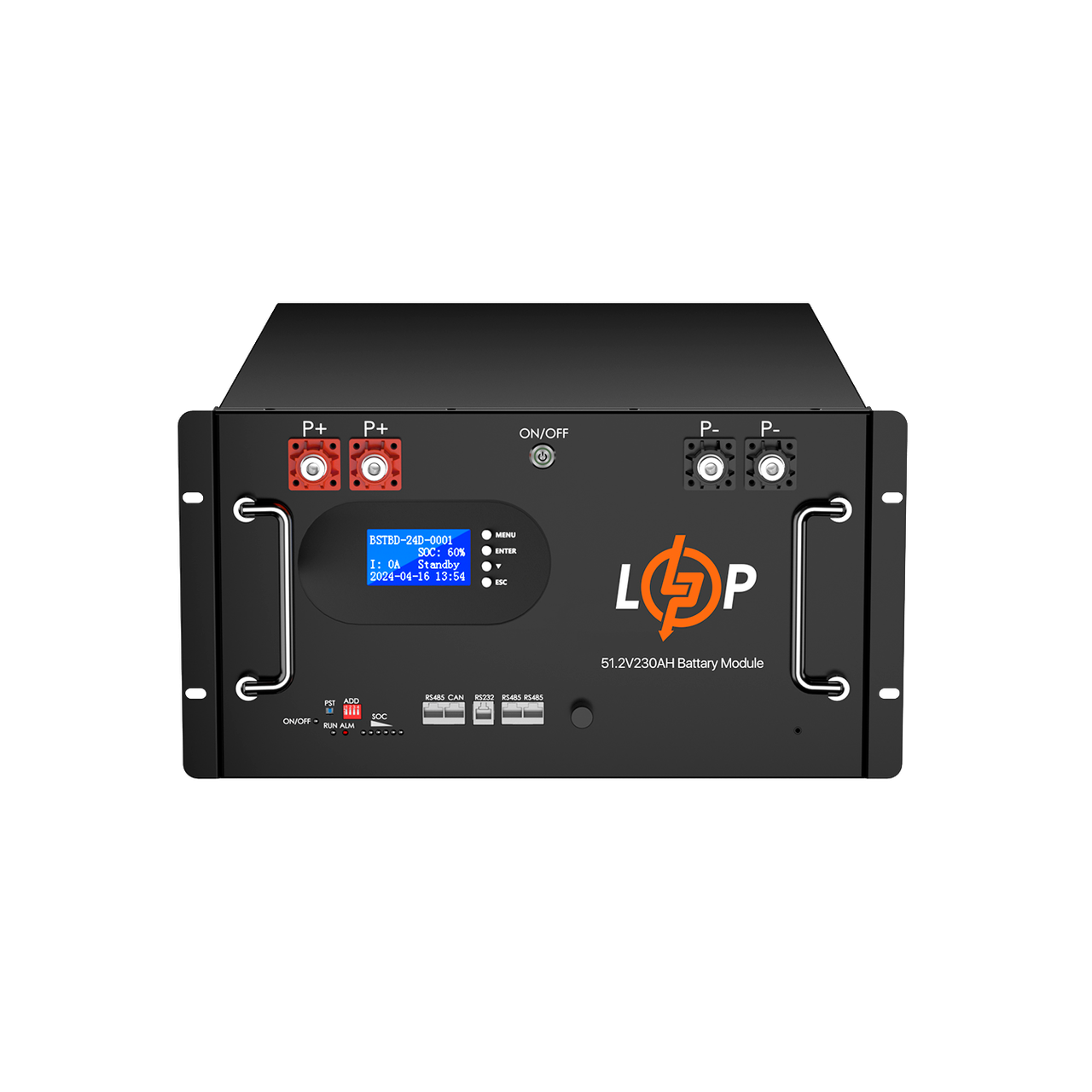 Аккумулятор LP LiFePO4 51,2V - 230 Ah (11776Wh) (Smart BMS 200A) с LCD RM AB RS485/CAN 1 Аккумулятор LP LiFePO4 51,2V - 230 Ah (11776Wh) (Smart BMS 200A) с LCD RM AB RS485/CAN