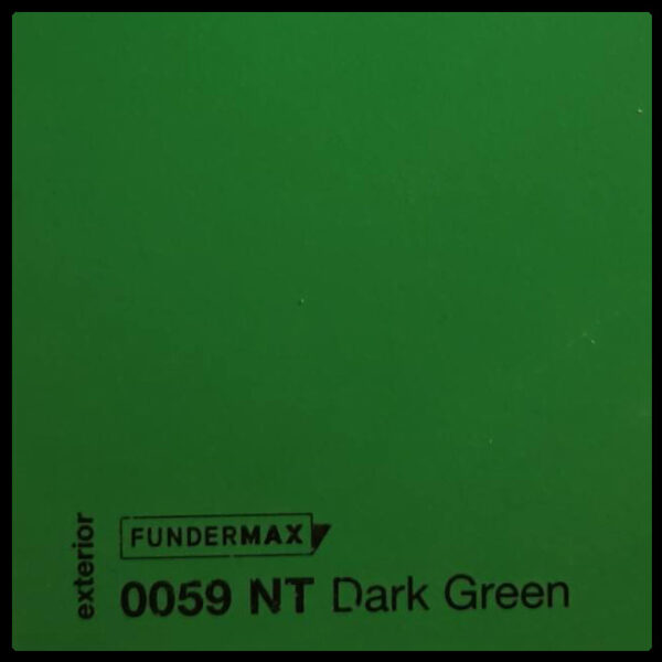 HPL панель 6 мм / ТМ - FUNDERMAX 0059 NT ( Dark Green )