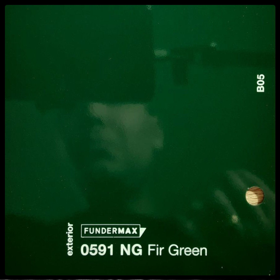 HPL панель 6 мм / ТМ - FUNDERMAX 0591 NT ( Fir Green ) 1 HPL панель 6 мм / ТМ - FUNDERMAX 0591 NT ( Fir Green )