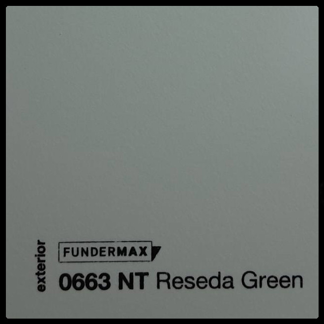 HPL панель 6 мм / ТМ - FUNDERMAX 0663 NT ( Reseda Green ) 1 HPL панель 6 мм / ТМ - FUNDERMAX 0663 NT ( Reseda Green )