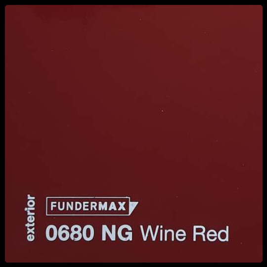 HPL панель 6 мм / ТМ - FUNDERMAX 0680 NT ( Wine Red )