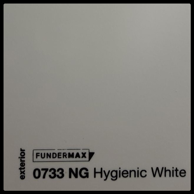 HPL панель 6 мм / ТМ - FUNDERMAX 0733 NT ( Hygienic White ) 1 HPL панель 6 мм / ТМ - FUNDERMAX 0733 NT ( Hygienic White )