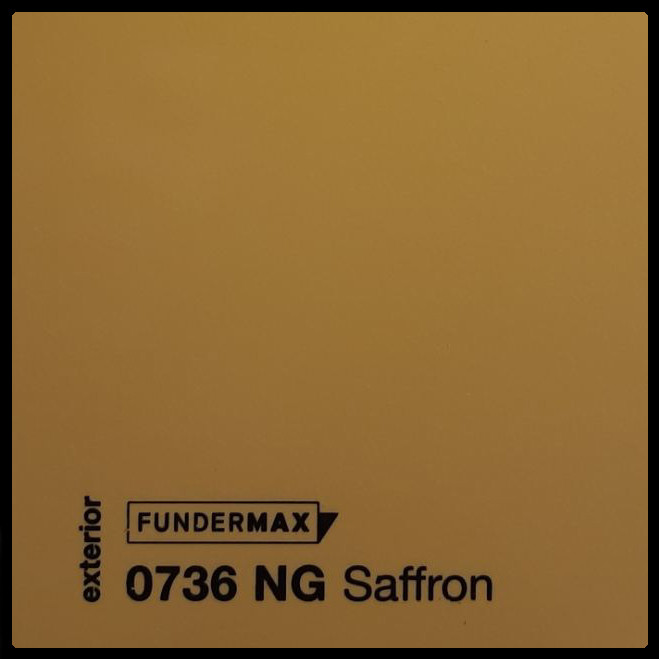 HPL панель 6 мм / ТМ - FUNDERMAX 0736 NT ( Saffron ) 1 HPL панель 6 мм / ТМ - FUNDERMAX 0736 NT ( Saffron )