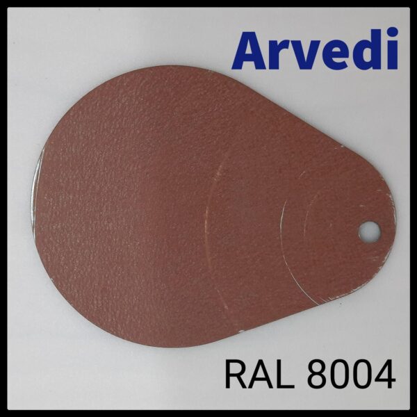 Рулонная сталь Arvedi Италия 0,45 мм RAL 8004 – гладкий лист с полимерным покрытием