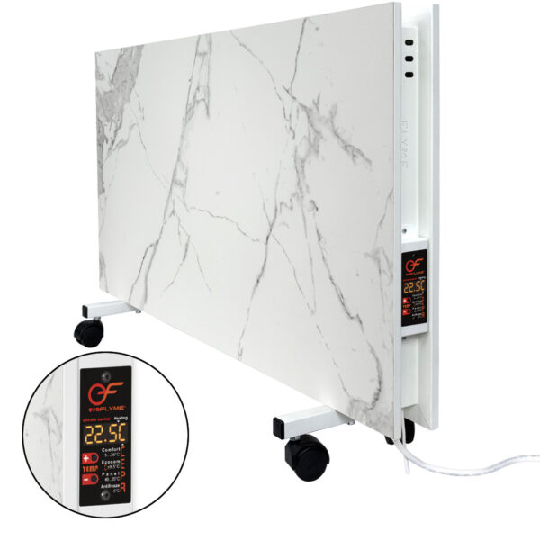 Двохстороння керамічна панель на роликах FLYME 1200PW білий камінь