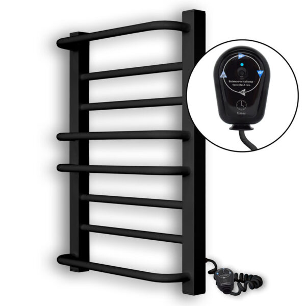 Рушникосушка чорна FLYME black 8R