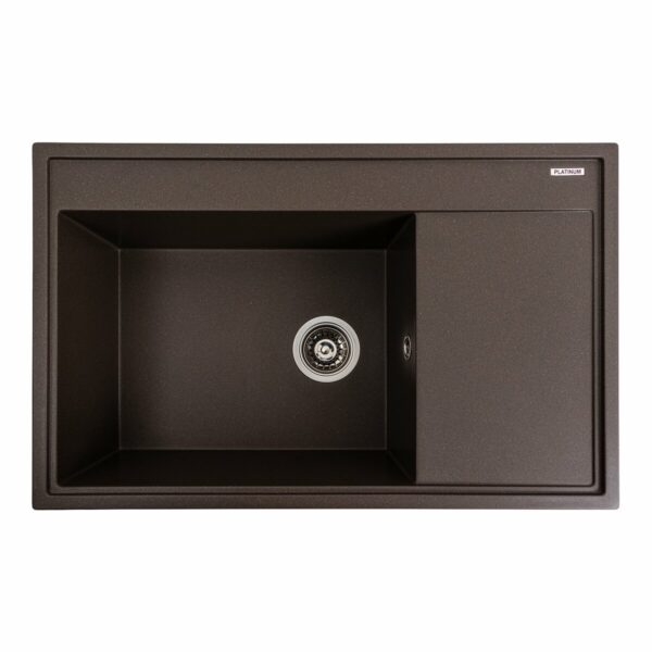Гранітна мийка для кухні Platinum 7950 AZURIT матова Темна скеля