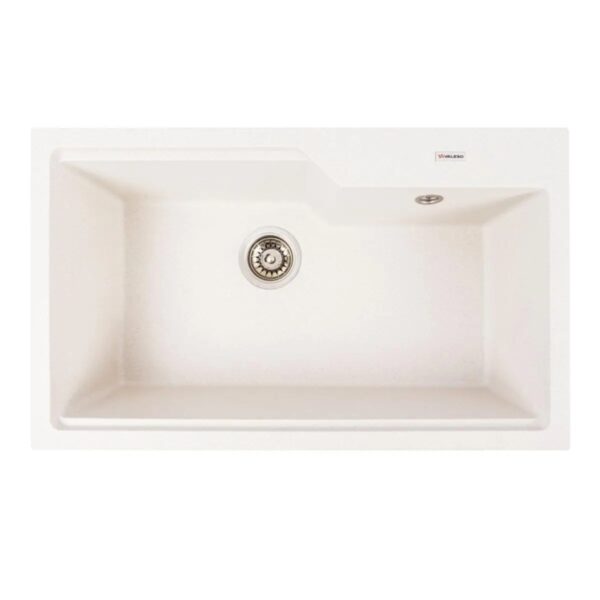 Кухонна мийка гранітна VALESO 7545 NIKA Біла в крапку