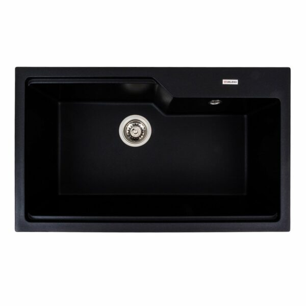 Кухонна мийка гранітна VALESO 7545 NIKA Чорний металік