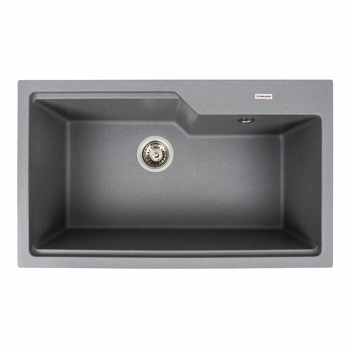 Кухонна мийка гранітна VALESO 7545 NIKA Сірий мусон 1 Кухонна мийка гранітна VALESO 7545 NIKA Сірий мусон