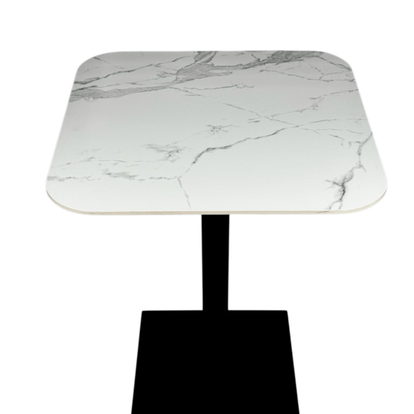Керамічний кавовий стіл білий мармур (матовий)