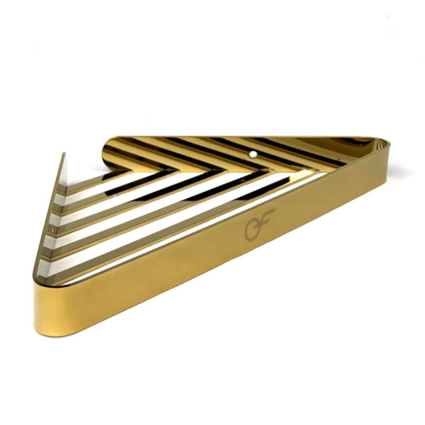 Полиця для ванної кімнати EF Aqua золота кутова