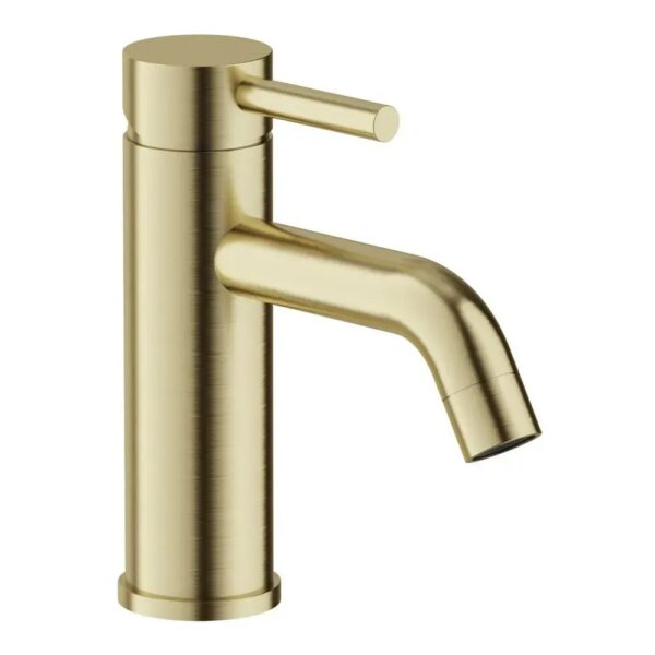 Золотий Змішувач для умивальника cepillado oro Volle Cruze