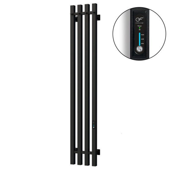 Рушникосушка чорна EF Levante 210×1200 R