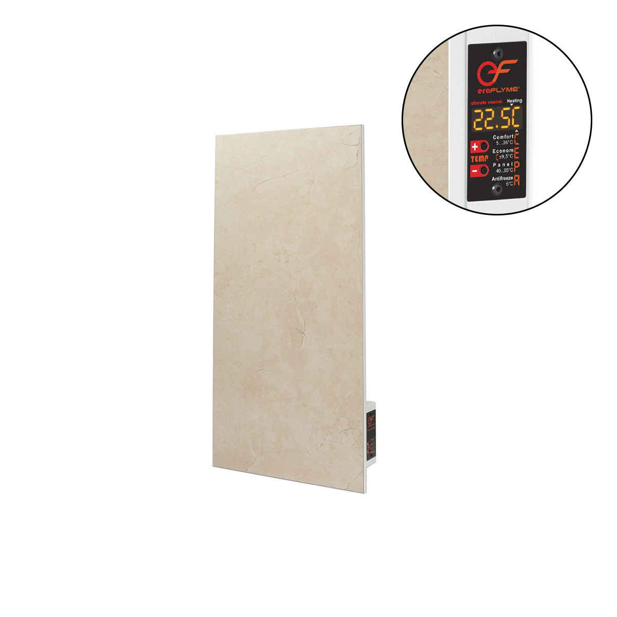 Керамічна панель рушникосушка FLYME 250TW бежева - на 5 м² 1 Керамічна панель рушникосушка FLYME 250TW бежева - на 5 м²