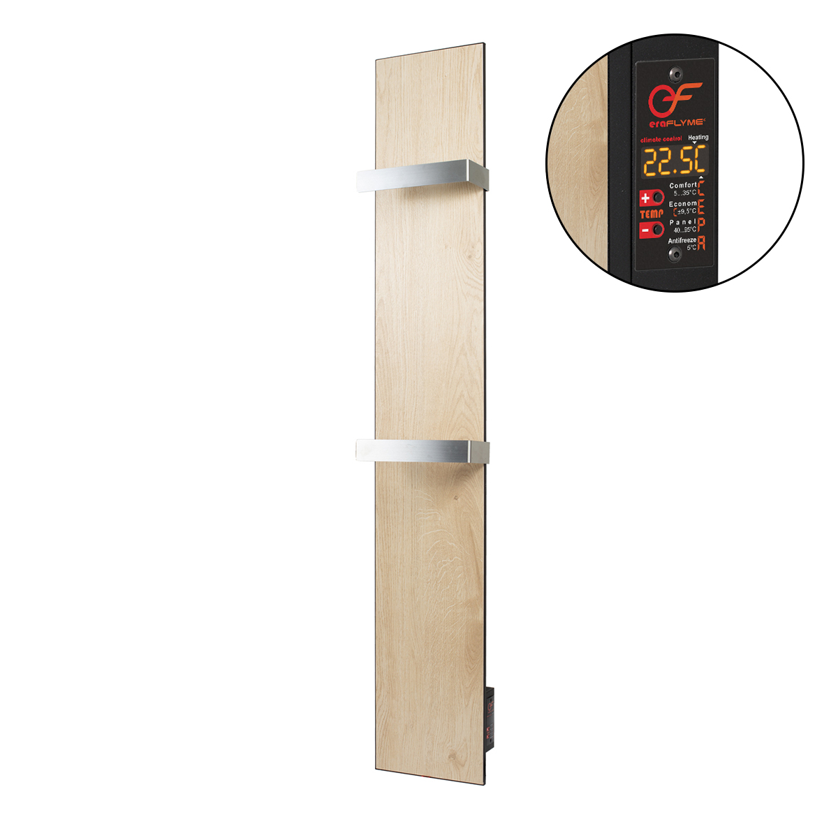 Керамічна панель рушникосушка FLYME 420T (2) бежеве дерево 1 Керамічна панель рушникосушка FLYME 420T (2) бежеве дерево