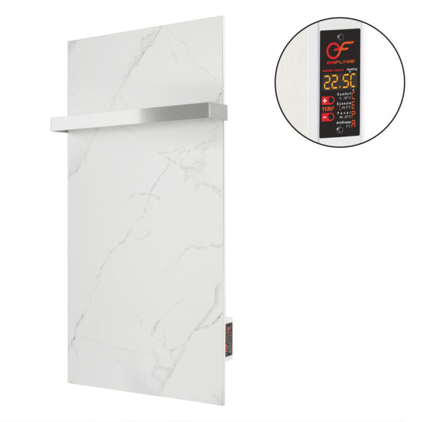 Керамічна панель рушникосушка FLYME 600ТBg(1) білий камінь