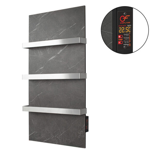 Керамічна панель рушникосушка FLYME ТB600(3) темний камінь