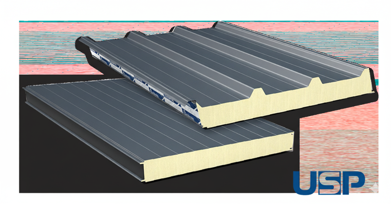 Кровельная сендвич панель - USP с наполнителем PUR / PIR - 100 мм 1 Кровельная сендвич панель - USP с наполнителем PUR / PIR - 100 мм