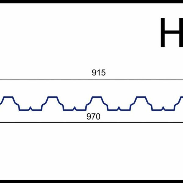 Профнастил H 45 j / 0,5 мм RAL 8004