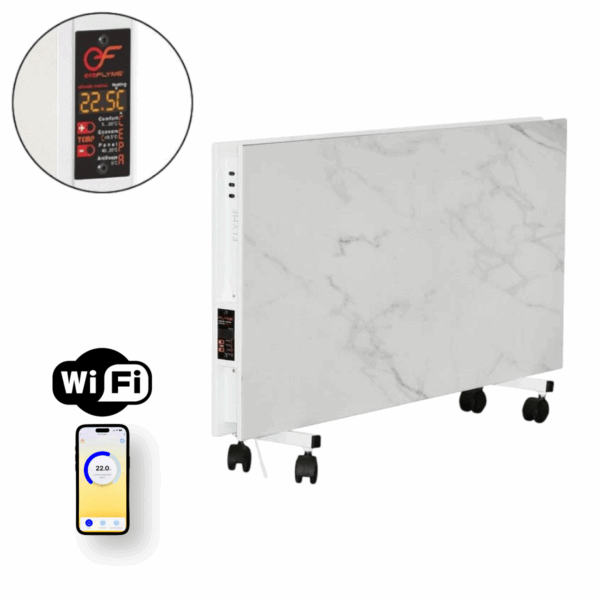Двохстороння керамічна панель (на роликах) з Wi-Fi FLYME 800PW білий камінь