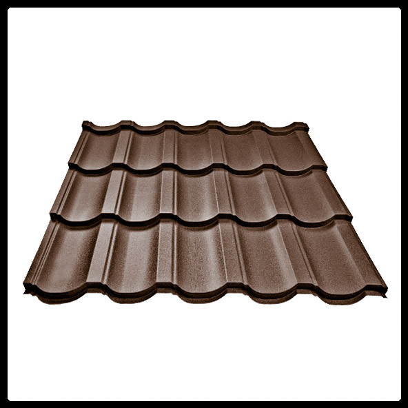 Металлочерепица Модерн "Тайл" 0,5 мм Ral 8017