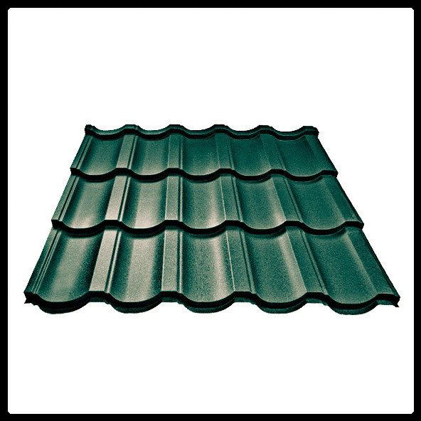 Металлочерепица Модерн "Тайл" 0,5 мм Ral 6005