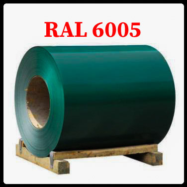 Рулонная сталь Sea Hyper™ Корея 0,45 мм - гладкий лист с полимерным покрытием PE 25 микрон зеленый, PE