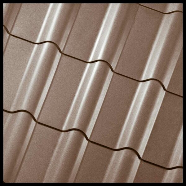 Металлочерепица Яспис — RAL 8017 шоколадно-коричневый