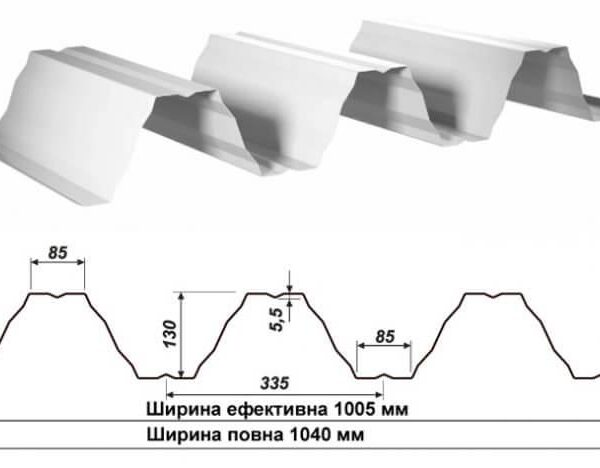 Профнастил Т-130 / 0,8 мм S320GD / RAL 9010