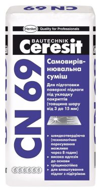 CN 69 25 кг Самовирівнювальна суміш 3-15мм
